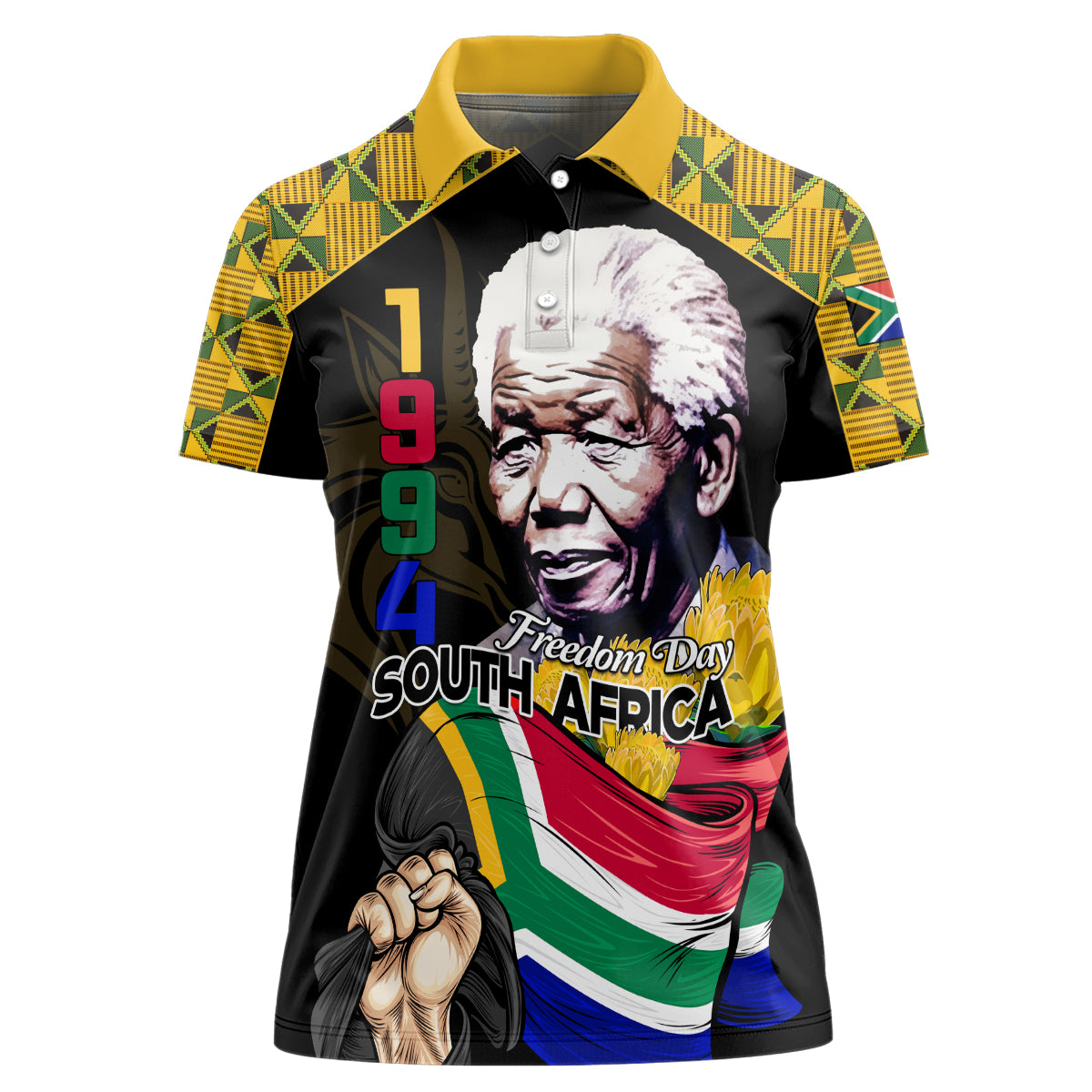 South Africa Freedom Day 2024 Women Polo Shirt Happy 30th Anniversary - Wonder Print Shop