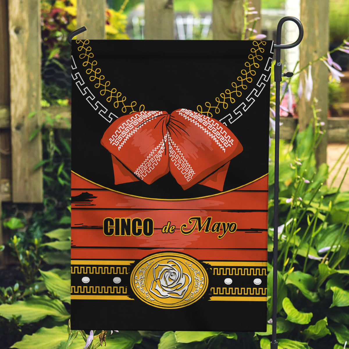 Cinco de Mayo 2024 Garden Flag Traje de Charro Style - Wonder Print Shop