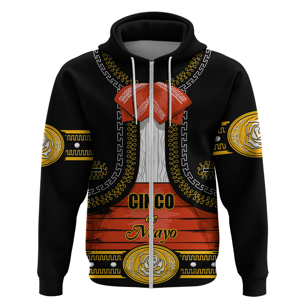 Cinco de Mayo 2024 Zip Hoodie Traje de Charro Style - Wonder Print Shop