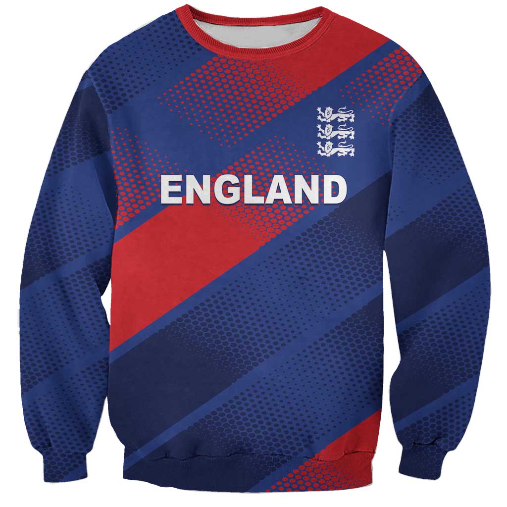 Custom England Cricket Sweatshirt Come On Three Lions