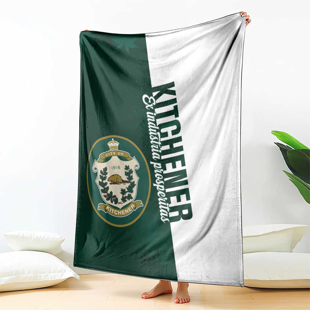 Personalised Canada Kitchener Blanket Ex Industria Prosperitas
