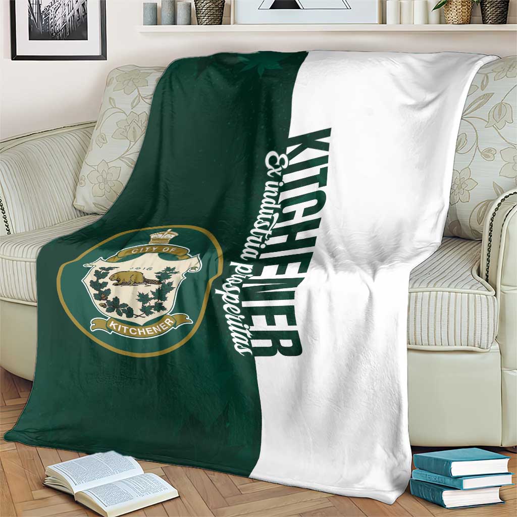 Personalised Canada Kitchener Blanket Ex Industria Prosperitas