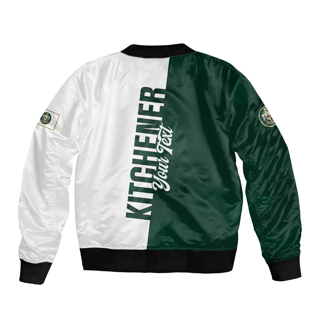 Personalised Canada Kitchener Bomber Jacket Ex Industria Prosperitas