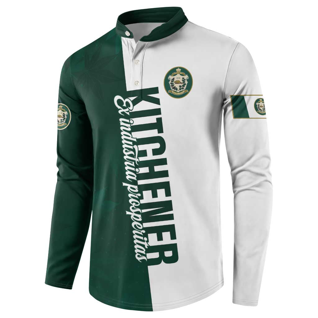 Personalised Canada Kitchener Button Sweatshirt Ex Industria Prosperitas