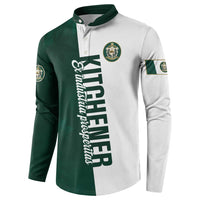 Personalised Canada Kitchener Button Sweatshirt Ex Industria Prosperitas