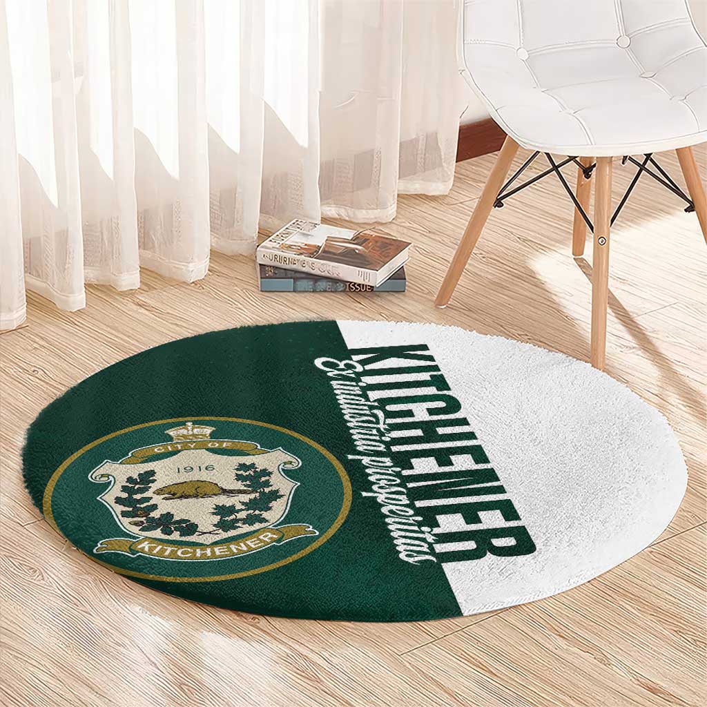 Personalised Canada Kitchener Round Carpet Ex Industria Prosperitas