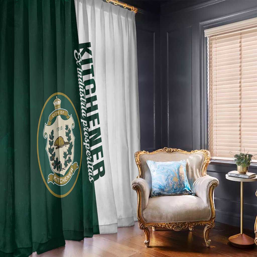 Personalised Canada Kitchener Window Curtain Ex Industria Prosperitas