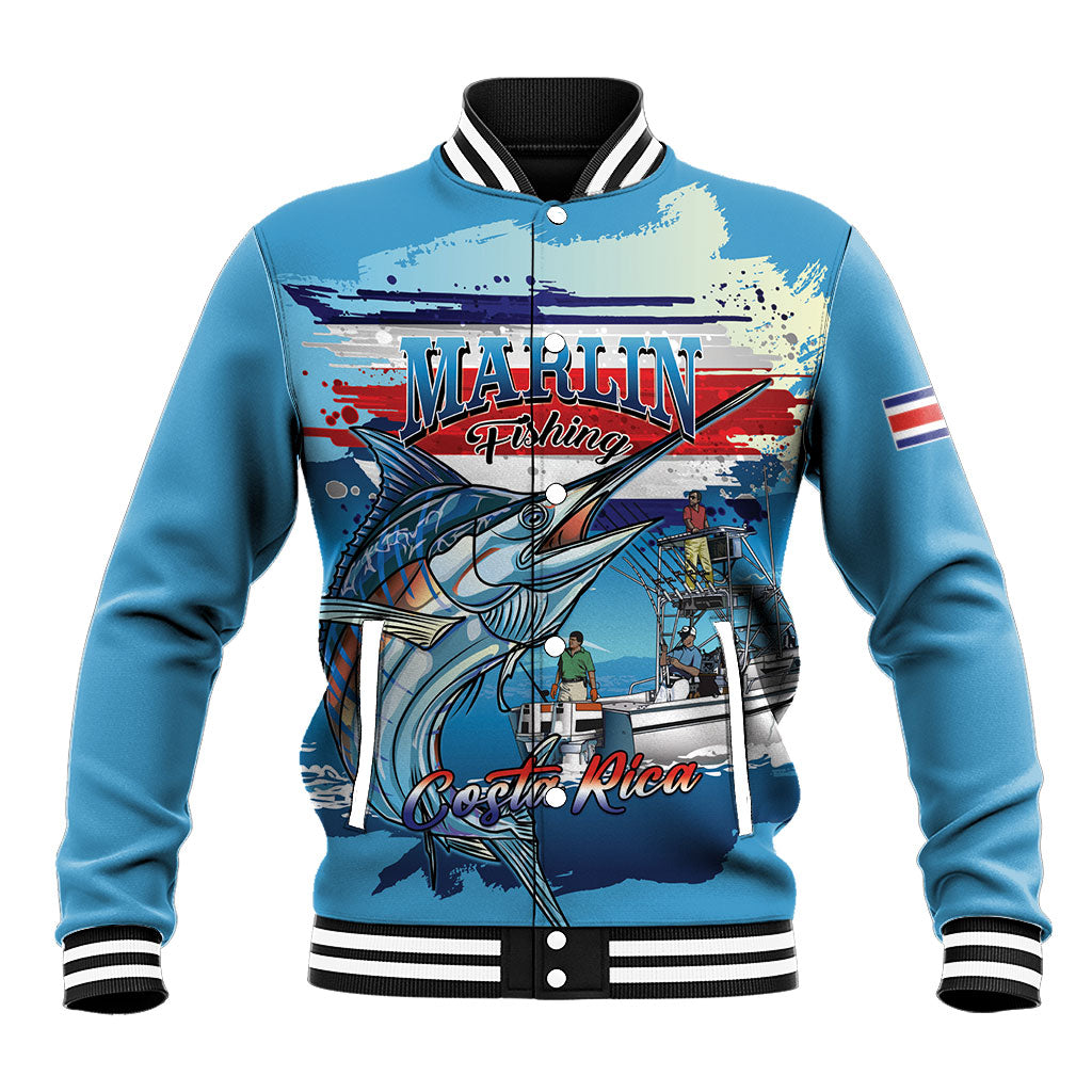 Personalized Costa Rica Blue Marlin Fishing Baseball Jacket 2026 Season