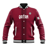 Custom Qatar 2026 World Football Baseball Jacket Maroon Version