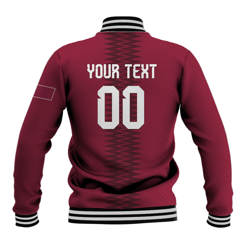 Custom Qatar 2026 World Football Baseball Jacket Maroon Version