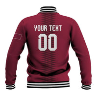Custom Qatar 2026 World Football Baseball Jacket Maroon Version