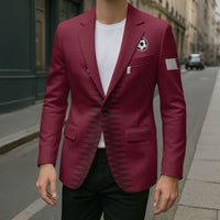 Custom Qatar 2026 World Football Blazer Maroon Version