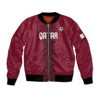 Custom Qatar 2026 World Football Bomber Jacket Maroon Version