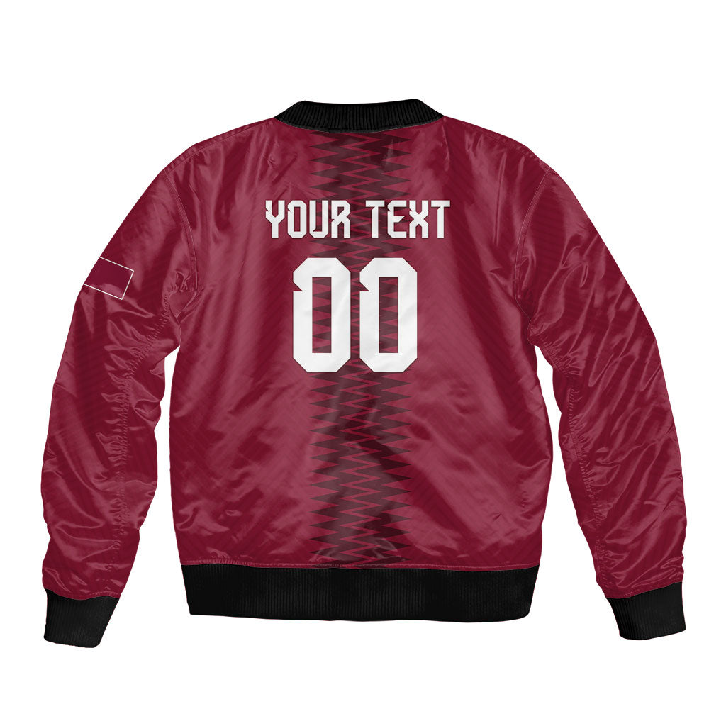 Custom Qatar 2026 World Football Bomber Jacket Maroon Version