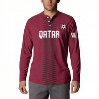 Custom Qatar 2026 World Football Button Sweatshirt Maroon Version
