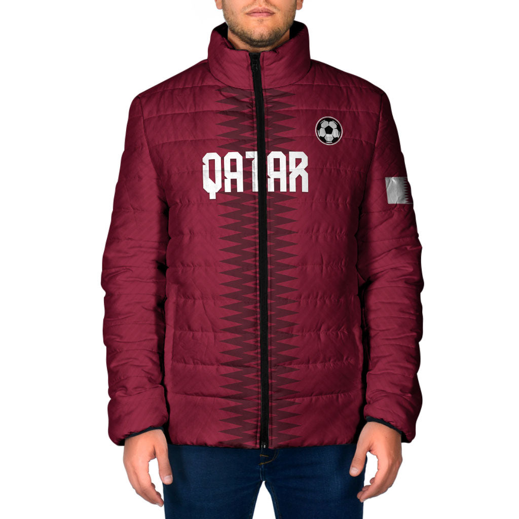 Custom Qatar 2026 World Football Padded Jacket Maroon Version
