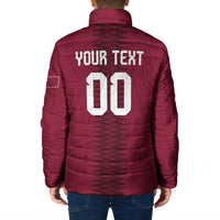 Custom Qatar 2026 World Football Padded Jacket Maroon Version