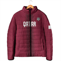 Custom Qatar 2026 World Football Padded Jacket Maroon Version