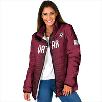 Custom Qatar 2026 World Football Padded Jacket Maroon Version