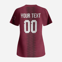 Custom Qatar 2026 World Football Scrub Top Maroon Version