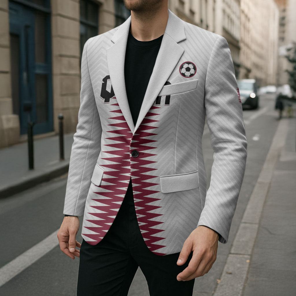 Custom Qatar 2026 World Football Blazer White Version