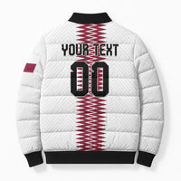 Custom Qatar 2026 World Football Bomber Puffer Jacket White Version