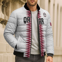 Custom Qatar 2026 World Football Bomber Puffer Jacket White Version
