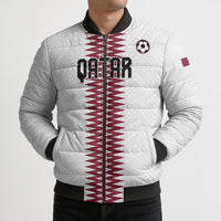 Custom Qatar 2026 World Football Bomber Puffer Jacket White Version