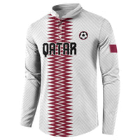 Custom Qatar 2026 World Football Button Sweatshirt White Version