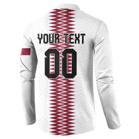 Custom Qatar 2026 World Football Button Sweatshirt White Version