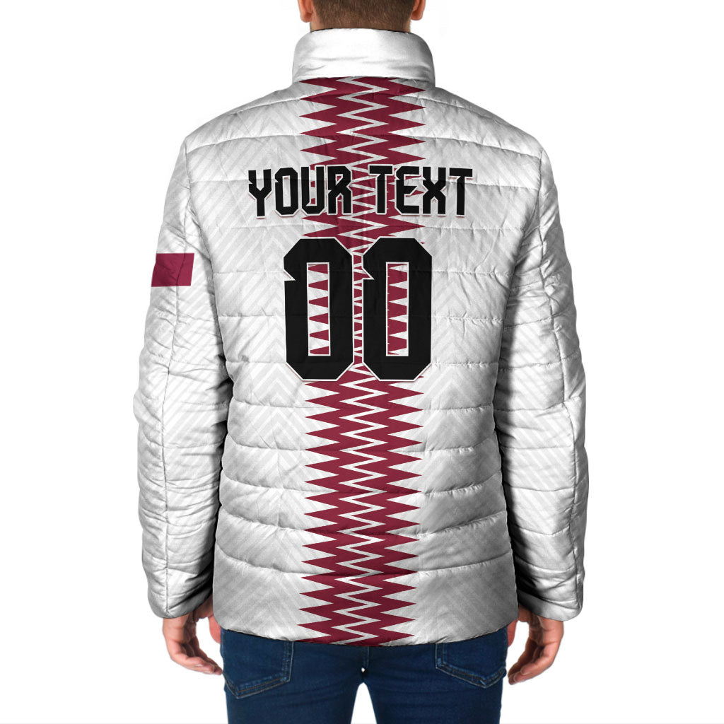 Custom Qatar 2026 World Football Padded Jacket White Version