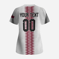Custom Qatar 2026 World Football Scrub Top White Version