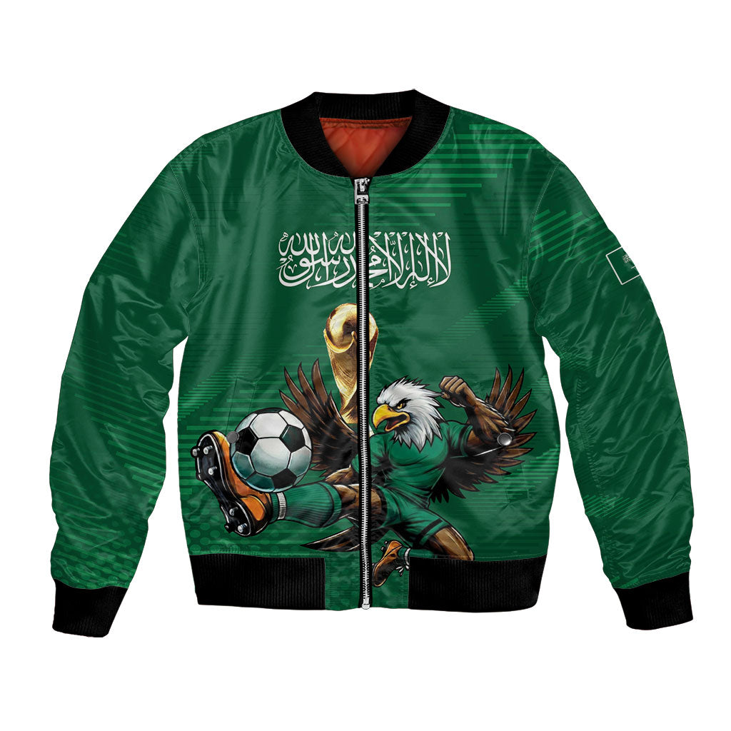 Custom Saudi Arabia 2026 World Football Bomber Jacket Arabian Green Falcons