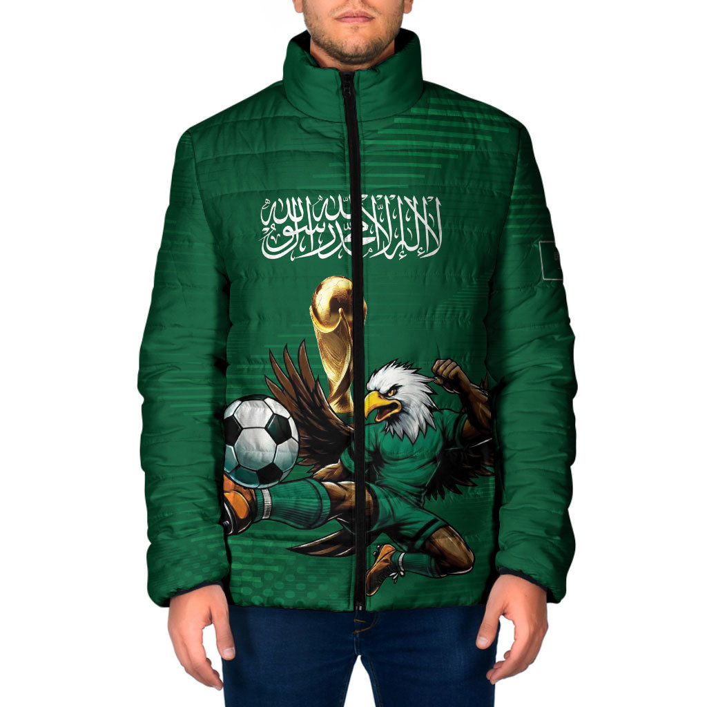 Custom Saudi Arabia 2026 World Football Padded Jacket Arabian Green Falcons