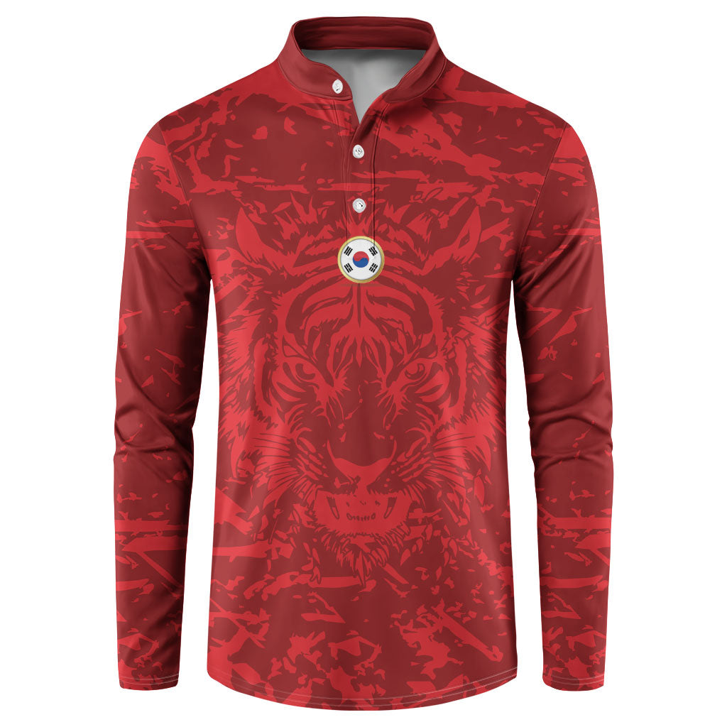 Custom South Korea 2026 World Football Button Sweatshirt Taegeuk Warriors