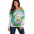 Custom 27 June Djibouti Independence Day Off Shoulder Sweater Jabuuti Emblem Mix Islamic Pattern - Wonder Print Shop