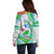 Custom 27 June Djibouti Independence Day Off Shoulder Sweater Jabuuti Emblem Mix Islamic Pattern - Wonder Print Shop