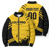 Custom Colombo Cricket Kaps Bomber Puffer Jacket Go Champions