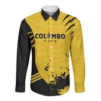 Custom Colombo Cricket Kaps Long Sleeve Button Shirt Go Champions