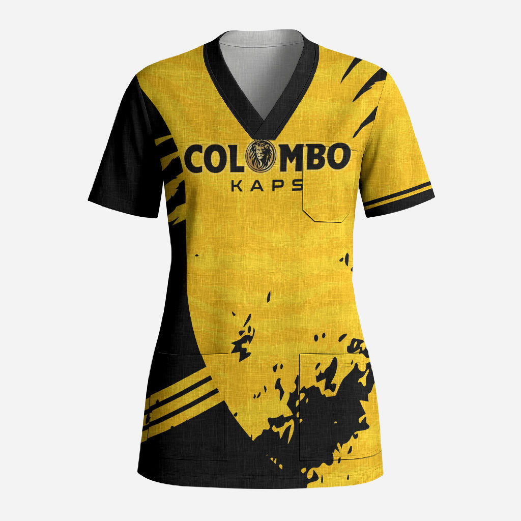 Custom Colombo Cricket Kaps Scrub Top Go Champions