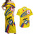 Colombia 2024 Football Champions Couples Matching Off Shoulder Maxi Dress and Hawaiian Shirt Todos Somos Colombia - Wonder Print Shop