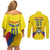 Colombia 2024 Football Champions Couples Matching Off Shoulder Short Dress and Long Sleeve Button Shirt Todos Somos Colombia - Wonder Print Shop