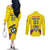 Colombia 2024 Football Champions Couples Matching Off The Shoulder Long Sleeve Dress and Long Sleeve Button Shirt Todos Somos Colombia