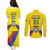 Colombia 2024 Football Champions Couples Matching Puletasi and Long Sleeve Button Shirt Todos Somos Colombia - Wonder Print Shop