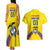 Colombia 2024 Football Champions Couples Matching Tank Maxi Dress and Hawaiian Shirt Todos Somos Colombia - Wonder Print Shop