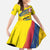 Colombia 2024 Football Champions Family Matching Long Sleeve Bodycon Dress and Hawaiian Shirt Todos Somos Colombia - Wonder Print Shop