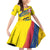 Colombia 2024 Football Champions Family Matching Off Shoulder Short Dress and Hawaiian Shirt Todos Somos Colombia - Wonder Print Shop