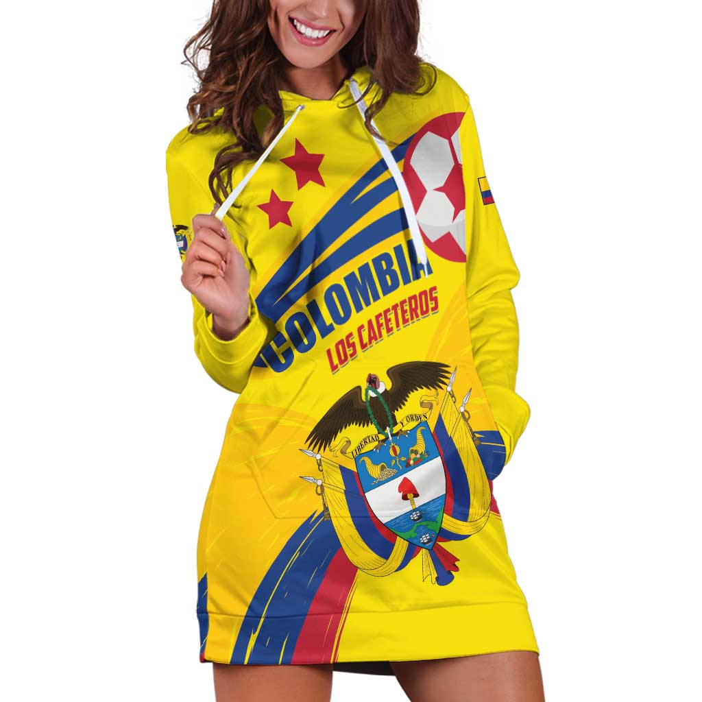 Colombia 2024 Football Champions Hoodie Dress Todos Somos Colombia - Wonder Print Shop