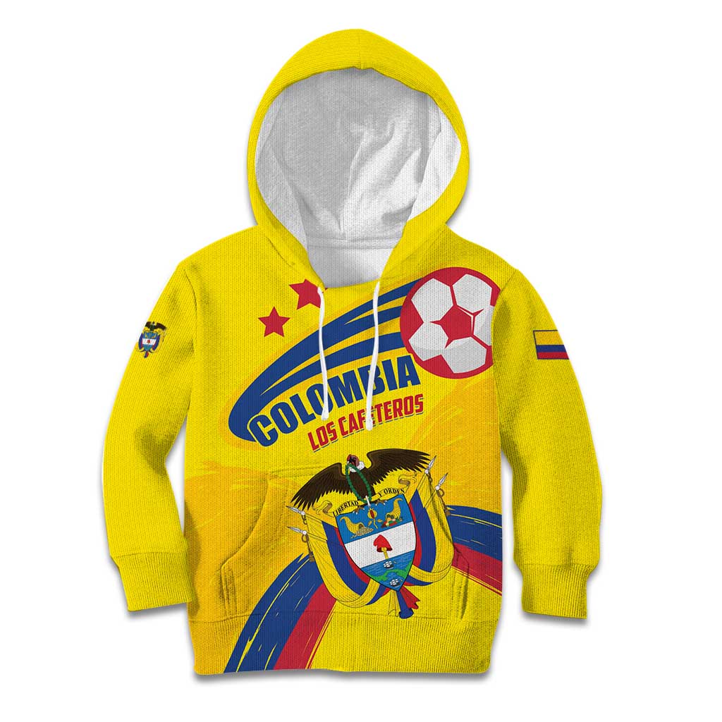 Colombia 2024 Football Champions Kid Hoodie Todos Somos Colombia - Wonder Print Shop