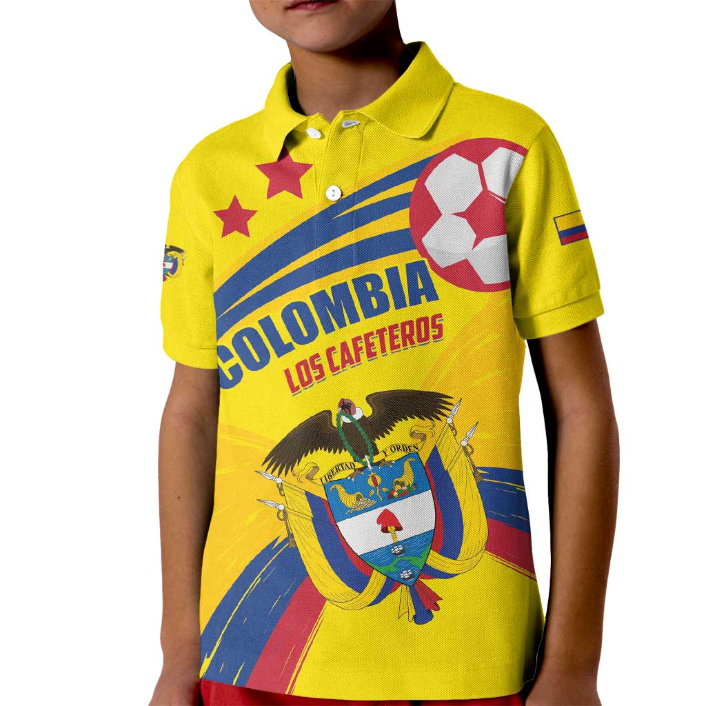 Colombia 2024 Football Champions Kid Polo Shirt Todos Somos Colombia - Wonder Print Shop